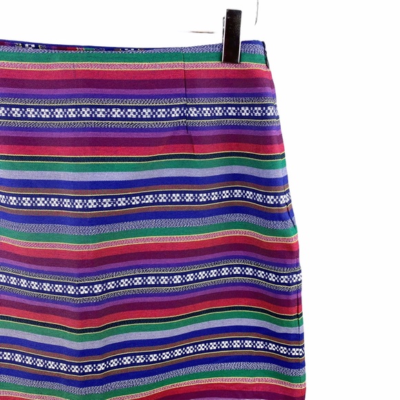 Shrinking Violet Multicolored Tribal Mini Skirt Medium - Picture 4 of 11